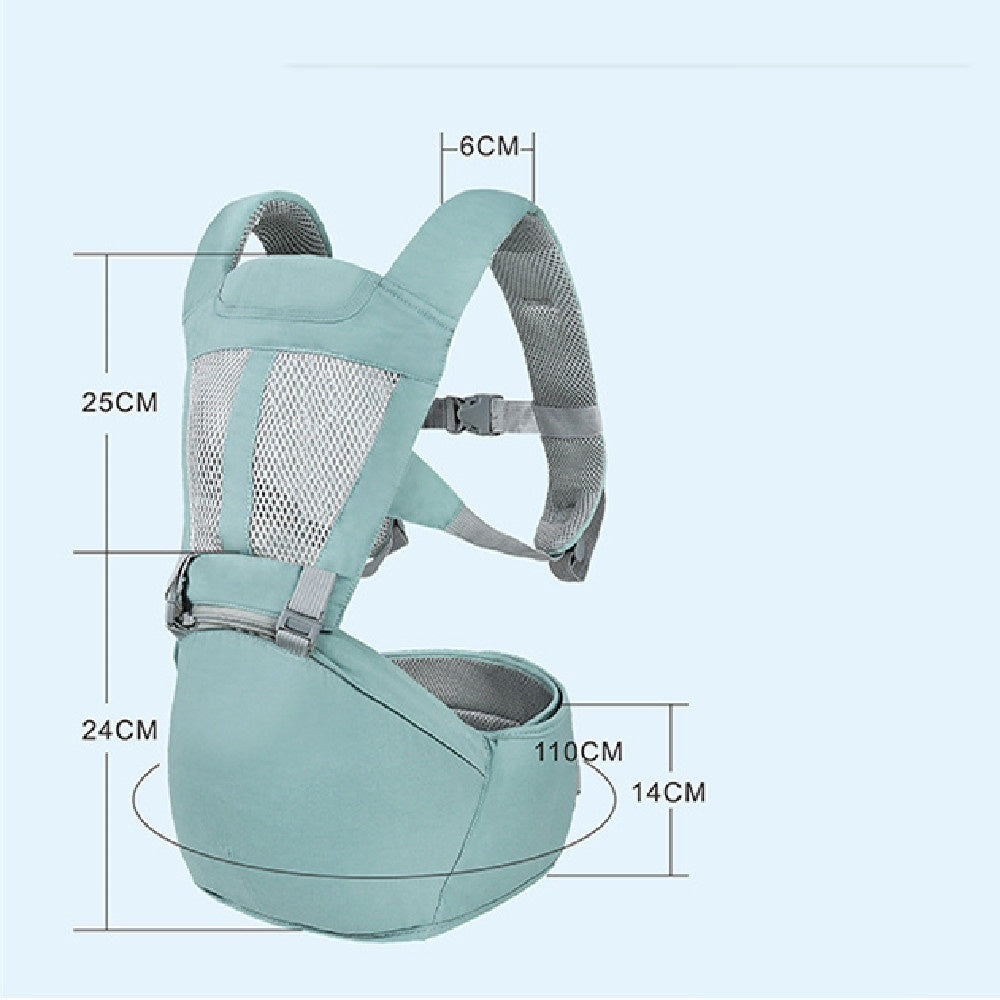 Bebamour Baby Carrier Newborn to Toddler Baby Carrier Hipseat 0-36Months with Head Hood, 3 PCS Teething Pads, Waist Extender