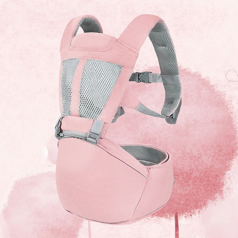 Bebamour Baby Carrier Newborn to Toddler Baby Carrier Hipseat 0-36Months with Head Hood, 3 PCS Teething Pads, Waist Extender
