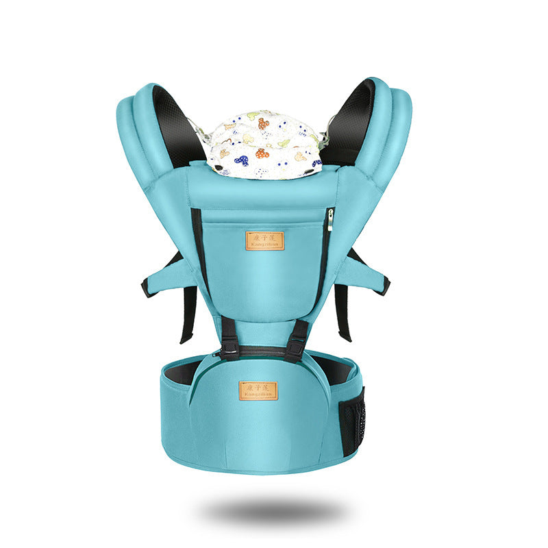 Bebamour Baby Carrier Newborn to Toddler Baby Carrier Hipseat 0-36Months with Head Hood, 3 PCS Teething Pads, Waist Extender