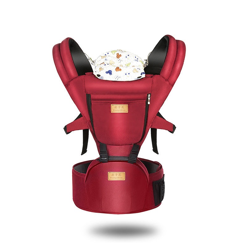 Bebamour Baby Carrier Newborn to Toddler Baby Carrier Hipseat 0-36Months with Head Hood, 3 PCS Teething Pads, Waist Extender