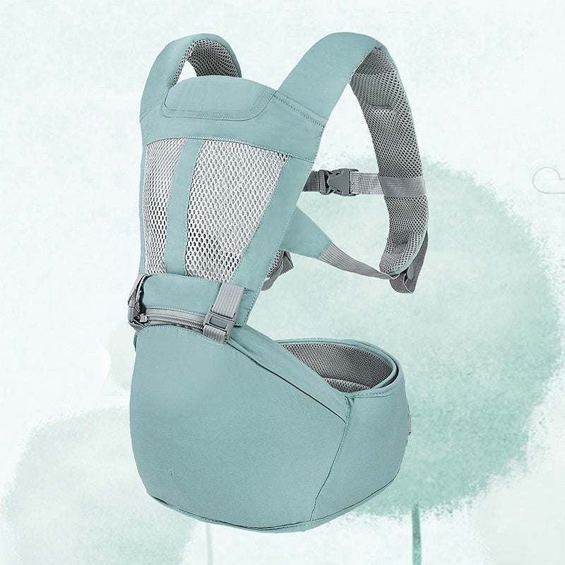 Bebamour Baby Carrier Newborn to Toddler Baby Carrier Hipseat 0-36Months with Head Hood, 3 PCS Teething Pads, Waist Extender
